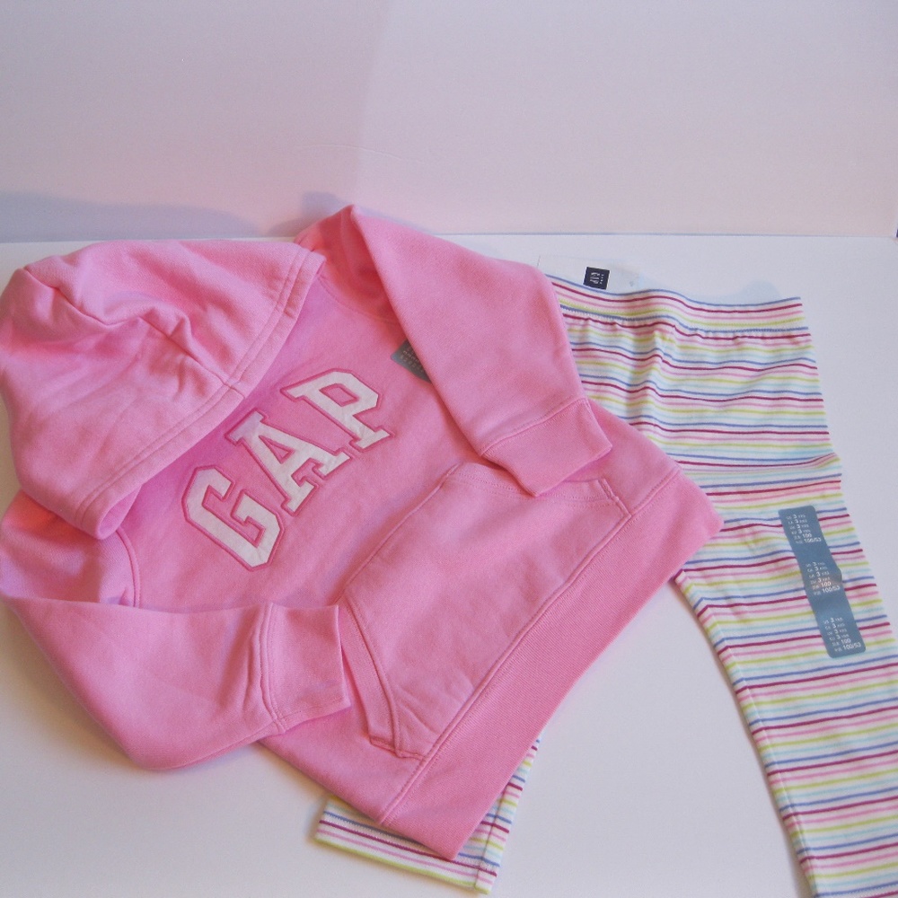 Baby Gap Girl's Logo Hoodie Sweat Leggings Outfit